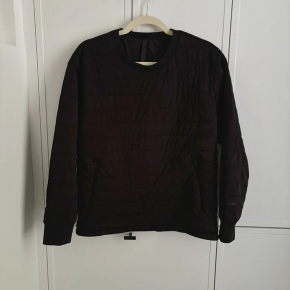 Lululemon Dynamic Movement Crew Black Quilted  Pullover Sweatshirt Size 2 - Picture 5 of 9